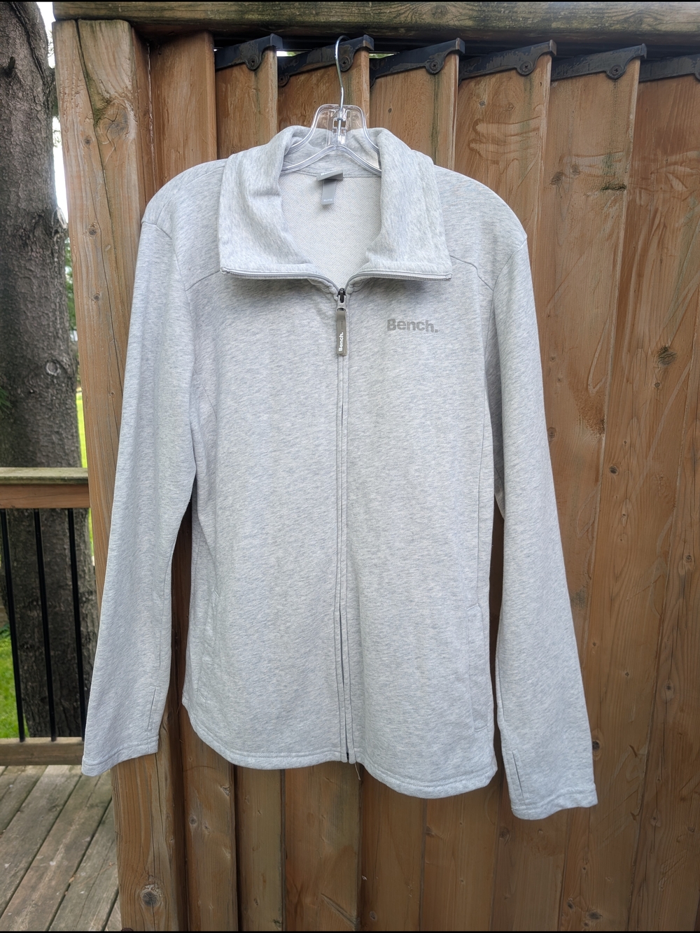 Bench Mock Neck Fleece Full Zip Thumbholes French Terry Jacket